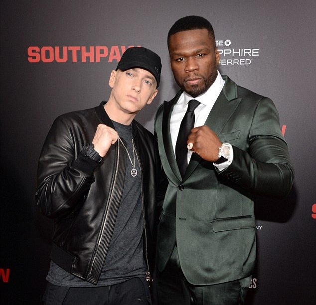 Jay Z, 50 Cent & Eminem Attend NYC Premiere of Southpaw(Photos)