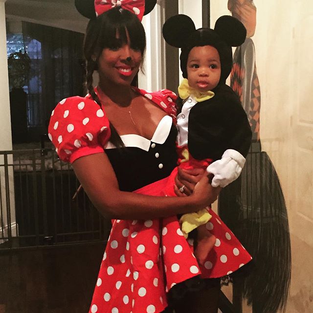 Kelly Rowland & son Titan are the most adorable Mickey & Minnie for Halloween