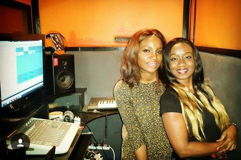 Seyi Shay Hits The Studio With Gospel Singer Nikki Laoye (Photos)
