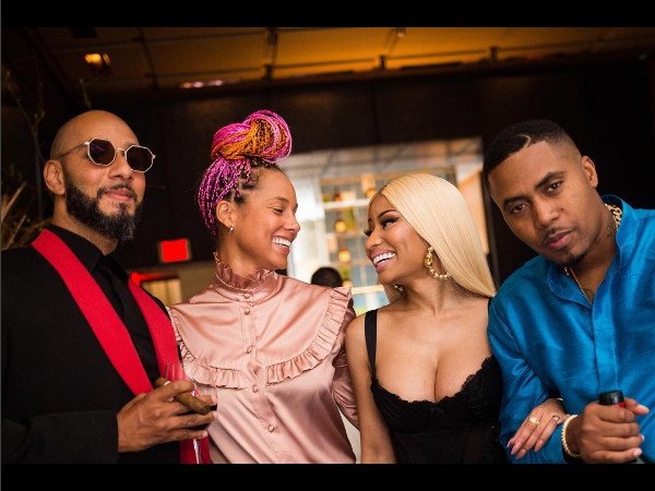Nas Celebrates His 44th Birthday With Nicki Minaj, Alicia Keys, Swizz Beatz